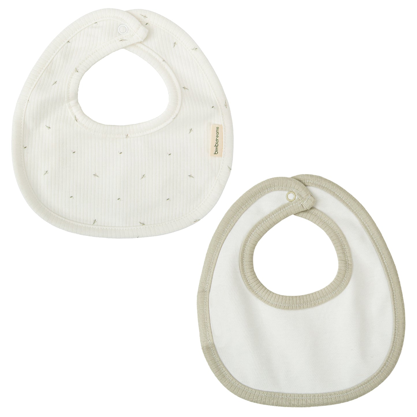 Babero pack 2 Cornelia Blanco Verde 19x19