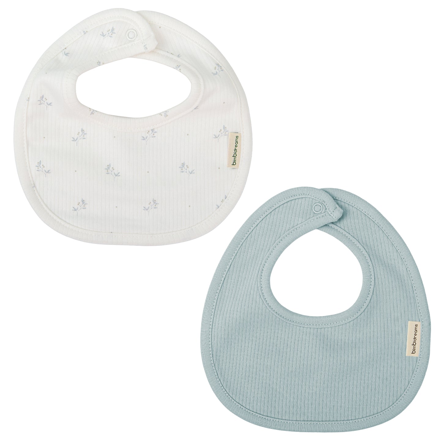 Babero pack 2 Eden Blanco Azul 19x19
