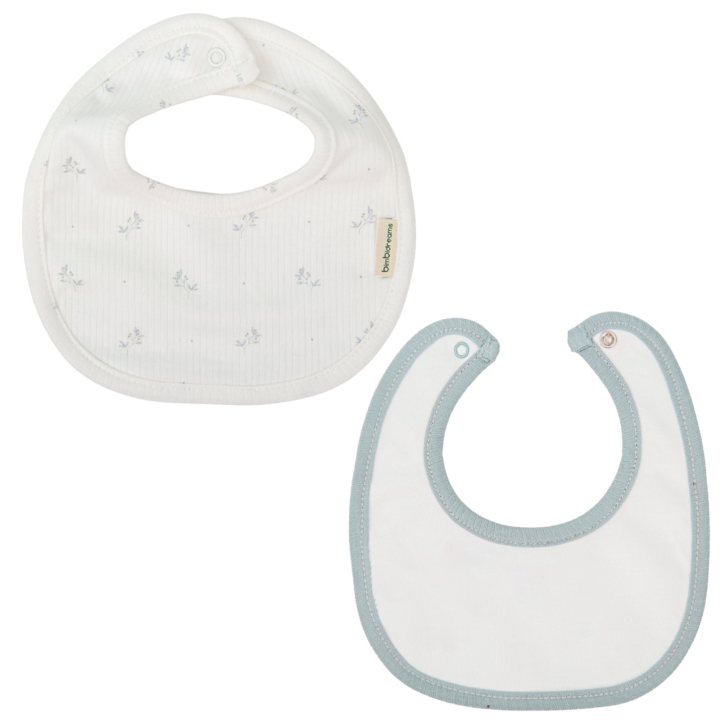 Babero pack 2 Eden Blanco Azul 19x19