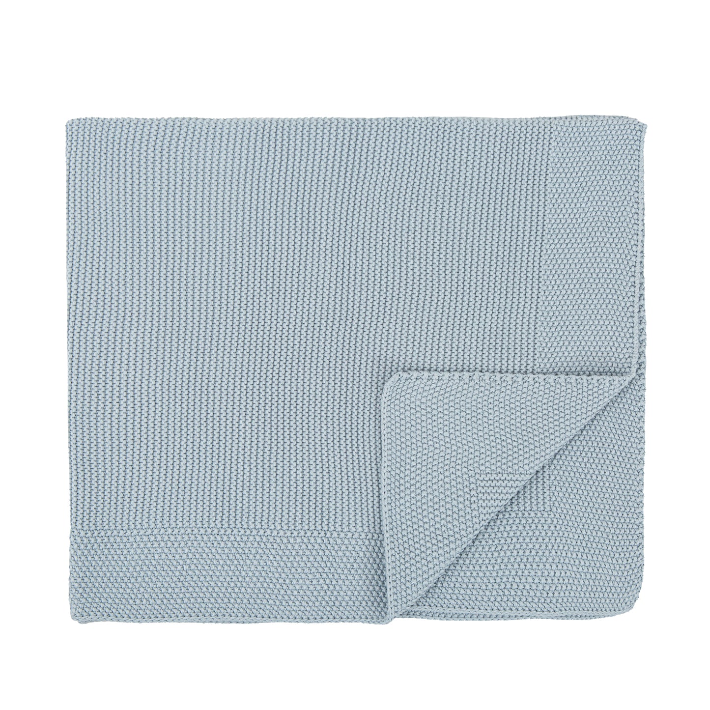 Toquilla Tricot 100% Algodon Basics Azul Grisaceo 75x90