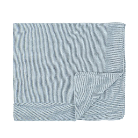 Toquilla Tricot 100% Algodon Basics Azul Grisaceo 75x90