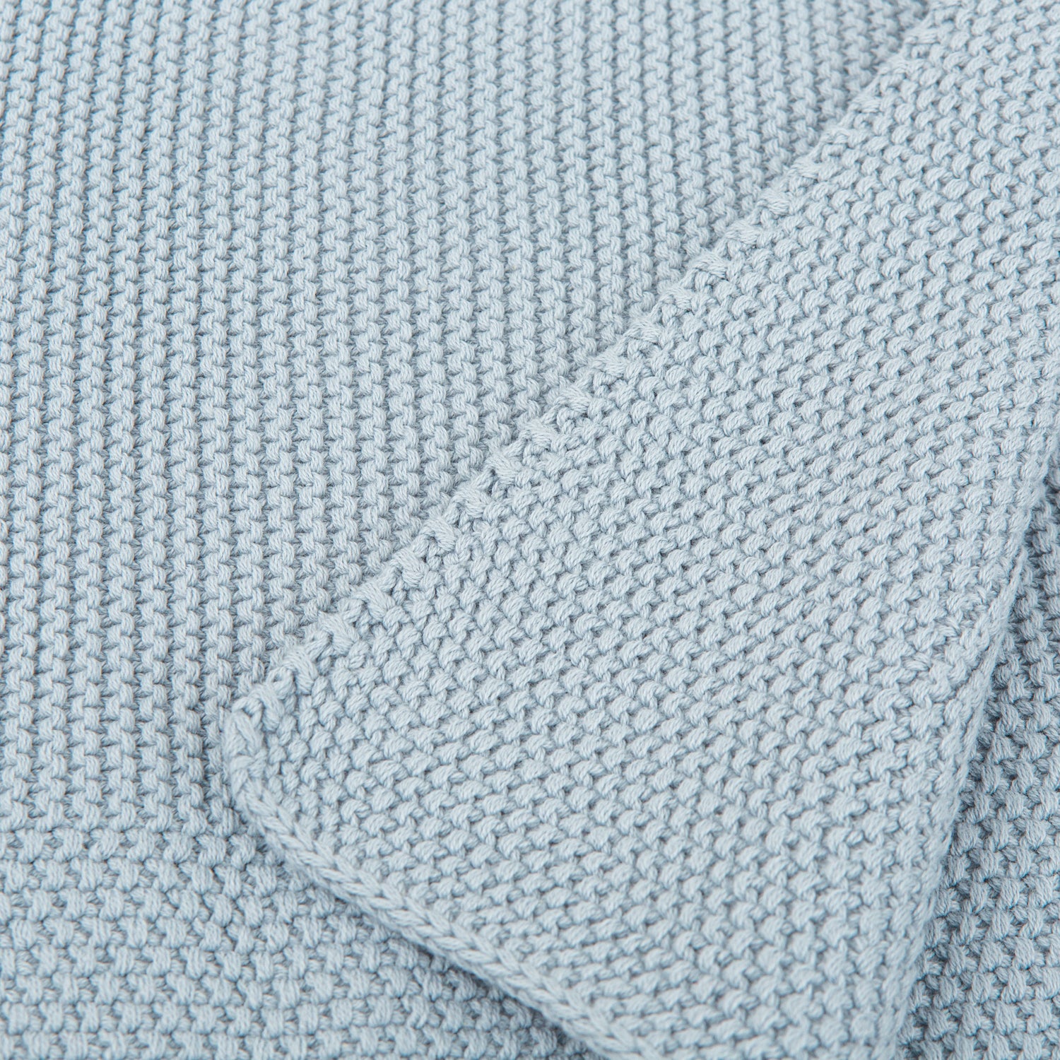 Toquilla Tricot 100% Algodon Basics Azul Grisaceo 75x90