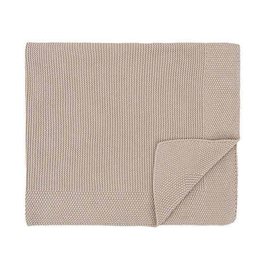 Toquilla Tricot 100% Algodon Basics Gris Beig 75x90