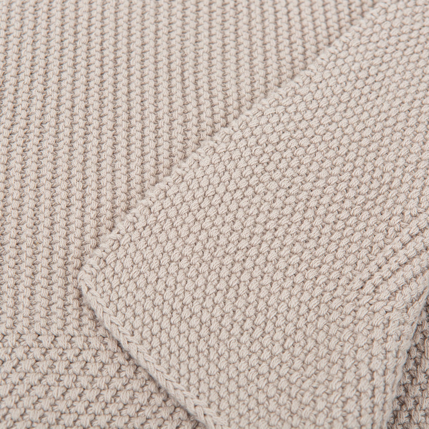Toquilla Tricot 100% Algodon Basics Gris Beig 75x90
