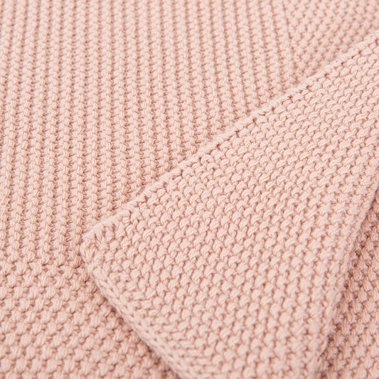Toquilla Tricot 100% Algodon Basics Rosa Empolvado 75x90