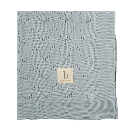 Toquilla tricot Bambu New Azul Grisaceo 75x90