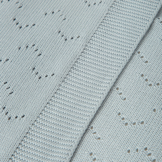 Toquilla tricot Bambu New Azul Grisaceo 75x90
