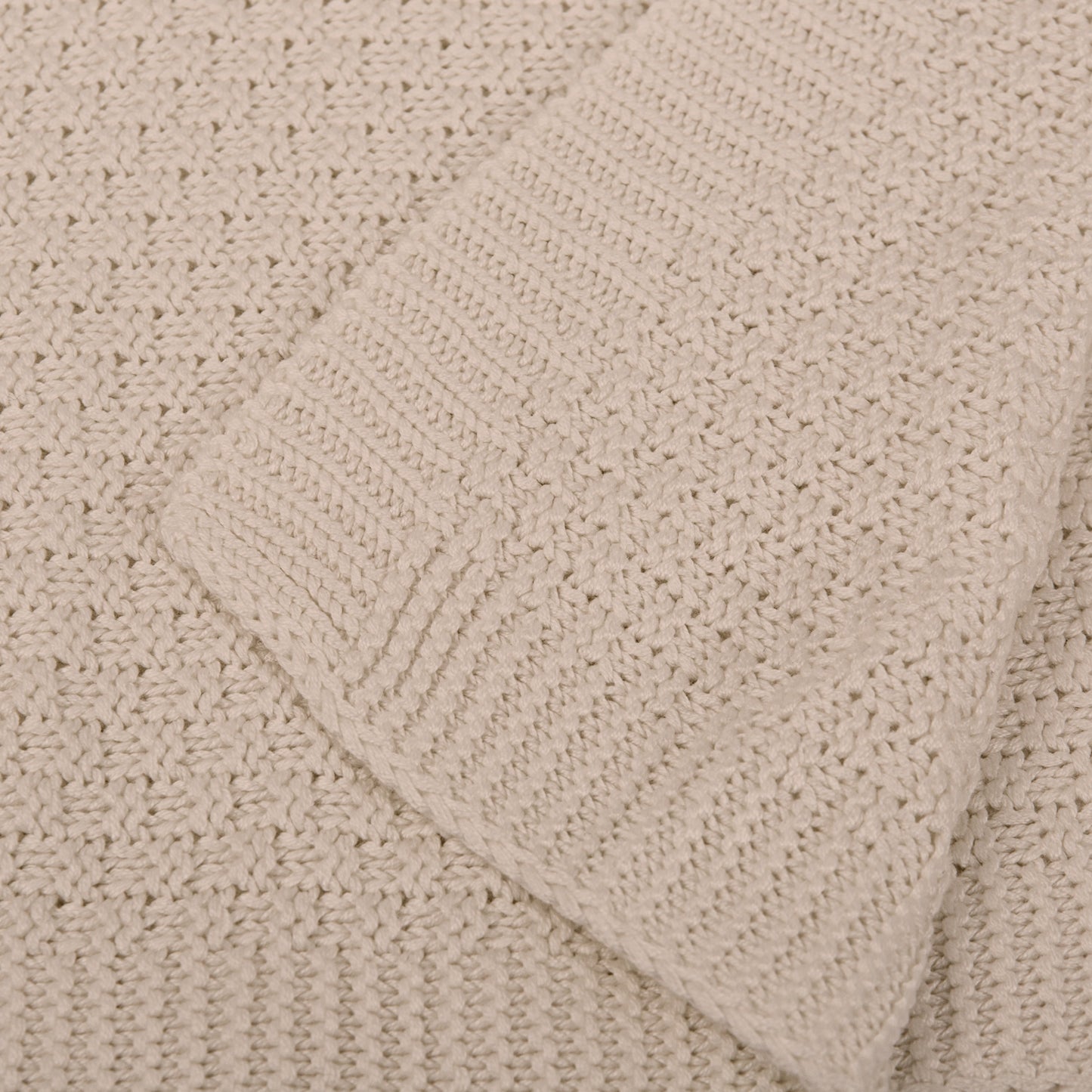 Toquilla para Carro Tricot Bambú GB Gris Beig 75x90 2