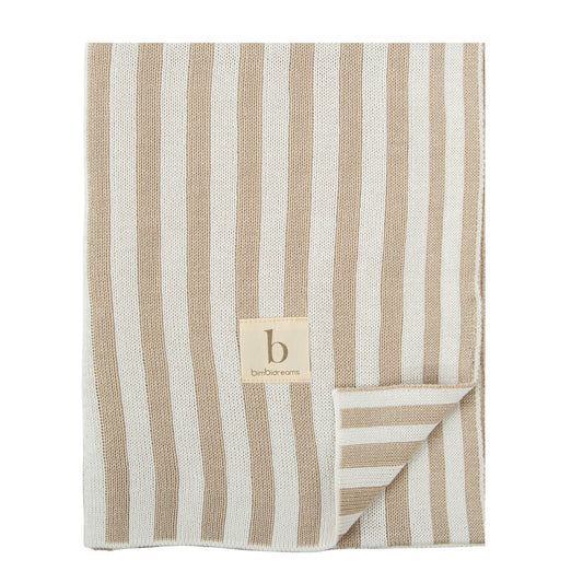 Toquilla tricot Bambu Stripes Crudo 75x90