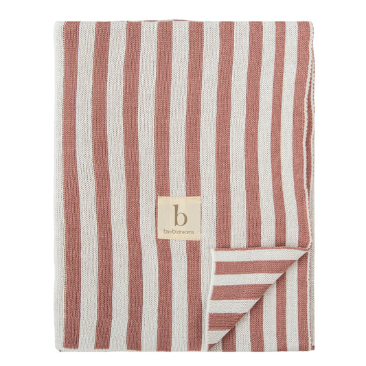 Toquilla tricot Bambu Stripes Rosa 75x90