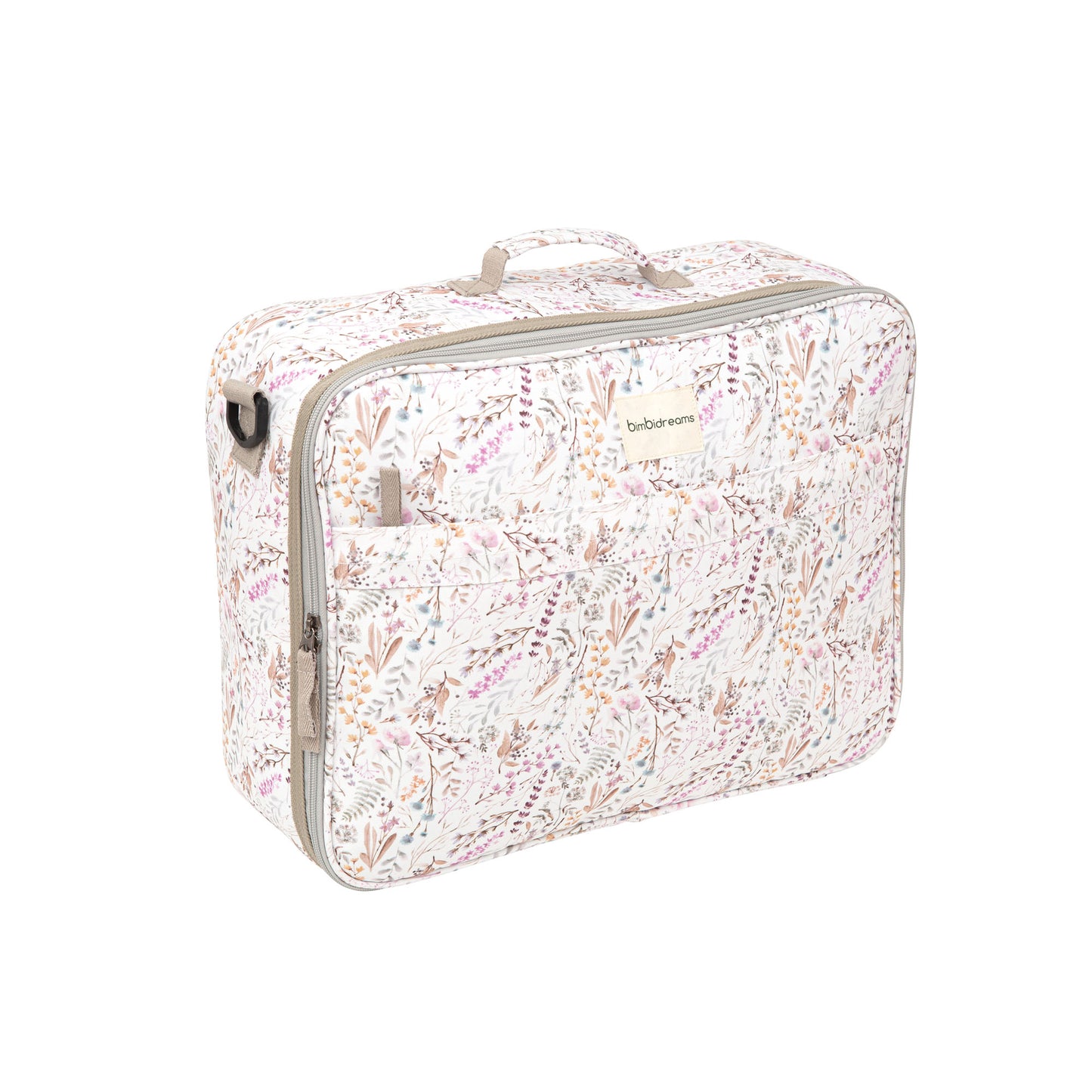 Maleta con cambiador Niza Blanco Lila 45x36x16 - 50x38