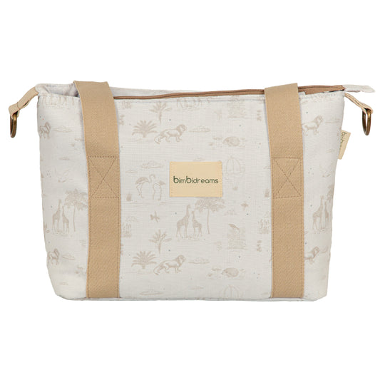 Crossbody con cambiador Noe Blanco Lino 37x24x13 - 52x32