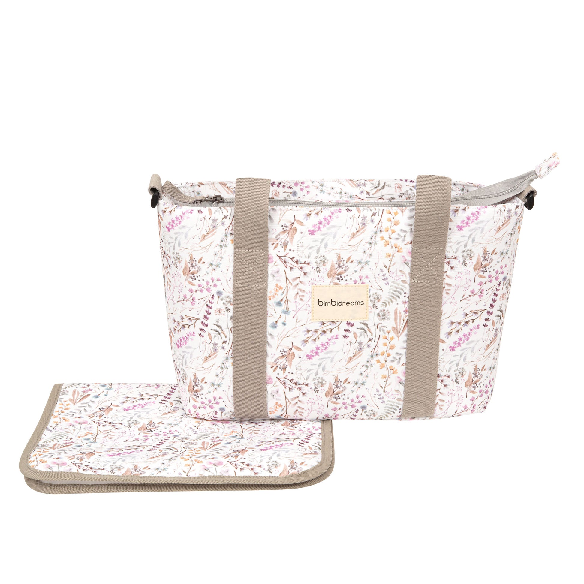 Crossbody con cambiador Niza Blanco Lila 37x24x13 - 52x32