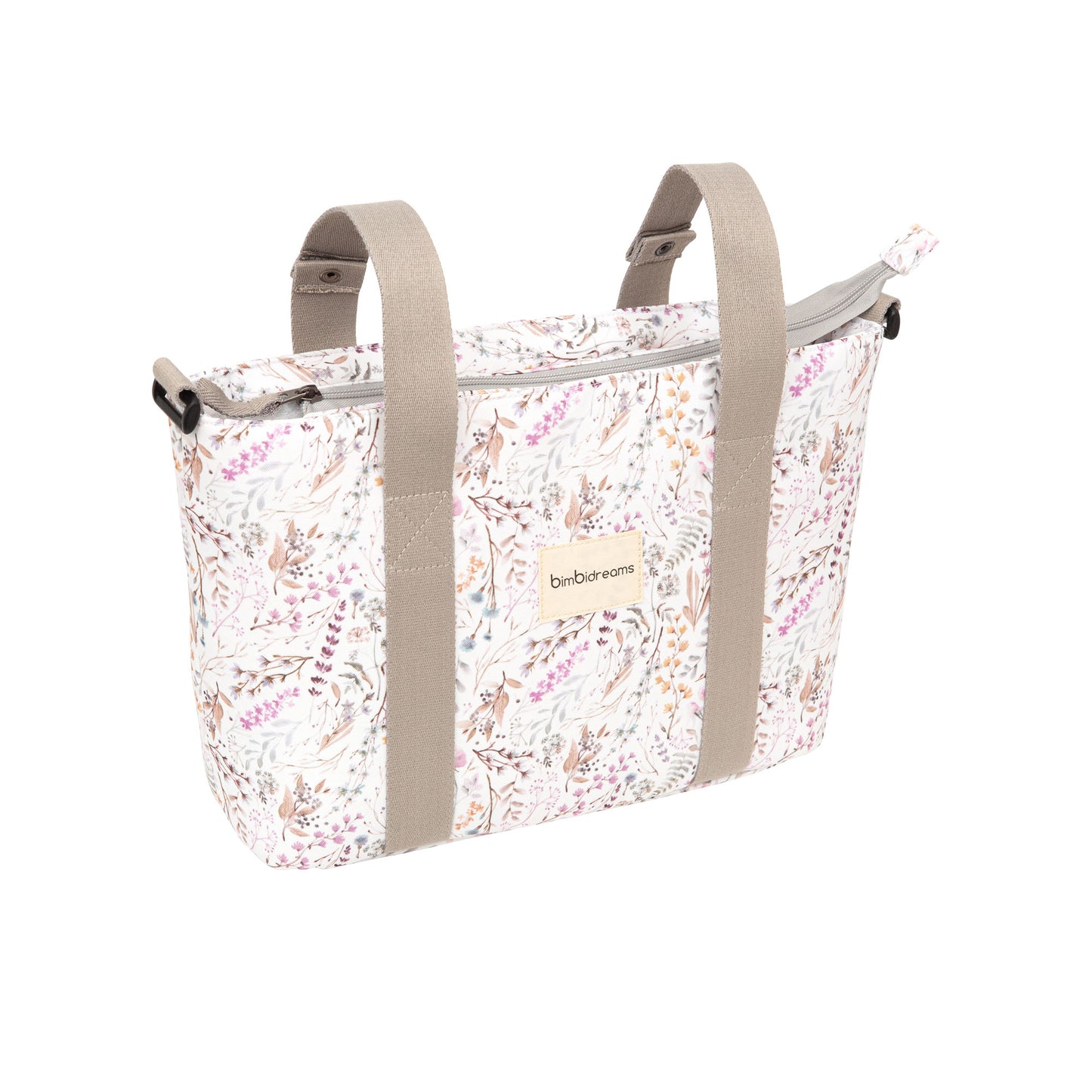 Crossbody con cambiador Niza Blanco Lila 37x24x13 - 52x32