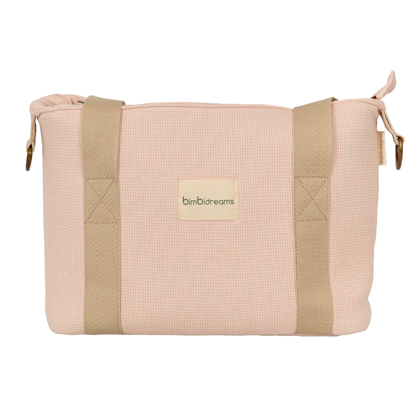 Crossbody con cambiador Waffle Rosa 37x24x13 - 52x32