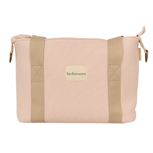 Crossbody con cambiador Waffle Rosa 37x24x13 - 52x32