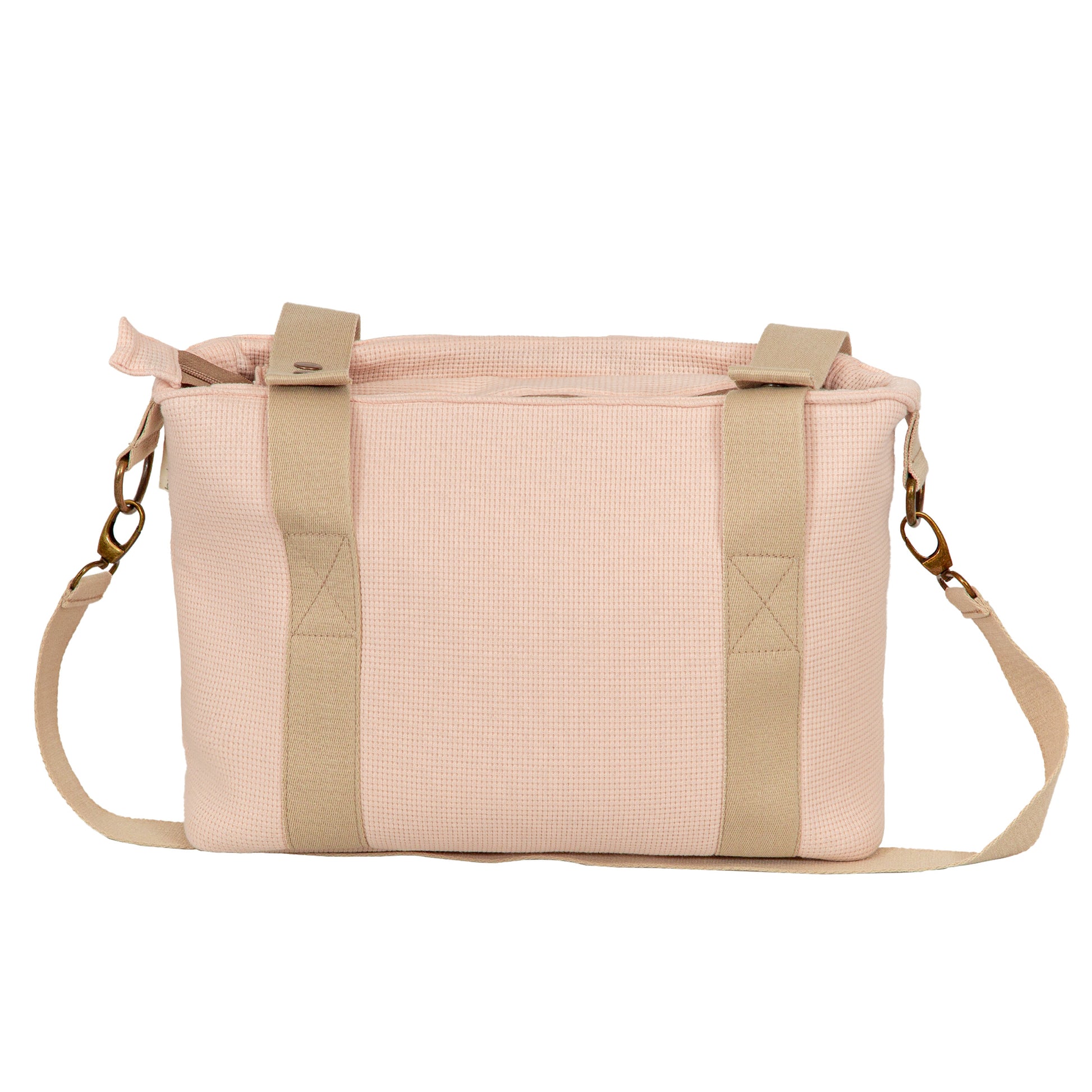 Crossbody con cambiador Waffle Rosa 37x24x13 - 52x32