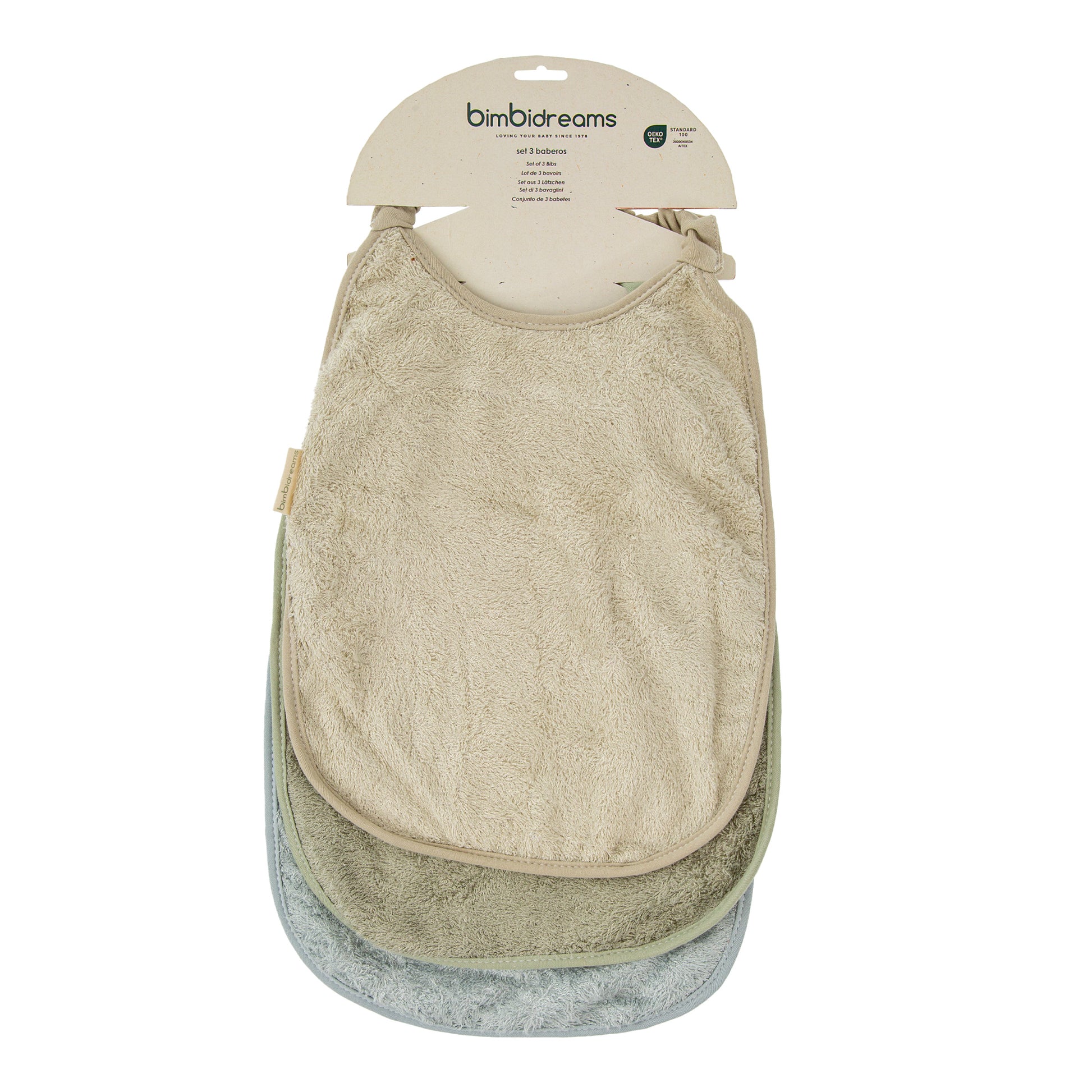 Baberos Guardería Pack 3 Basics Azul 275X340