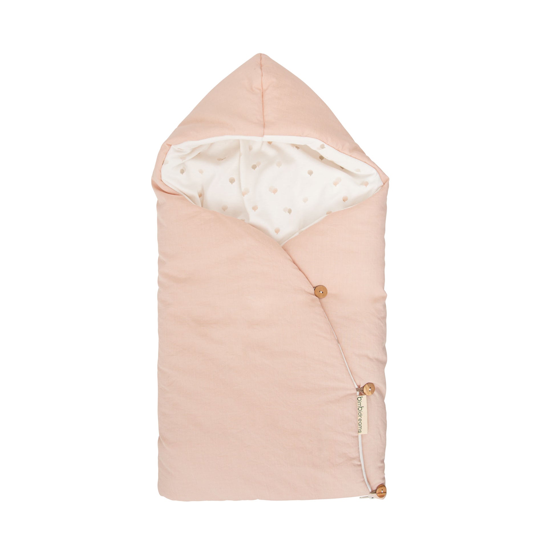 Saco arrullo con capucha Ciel Rosa 44x88