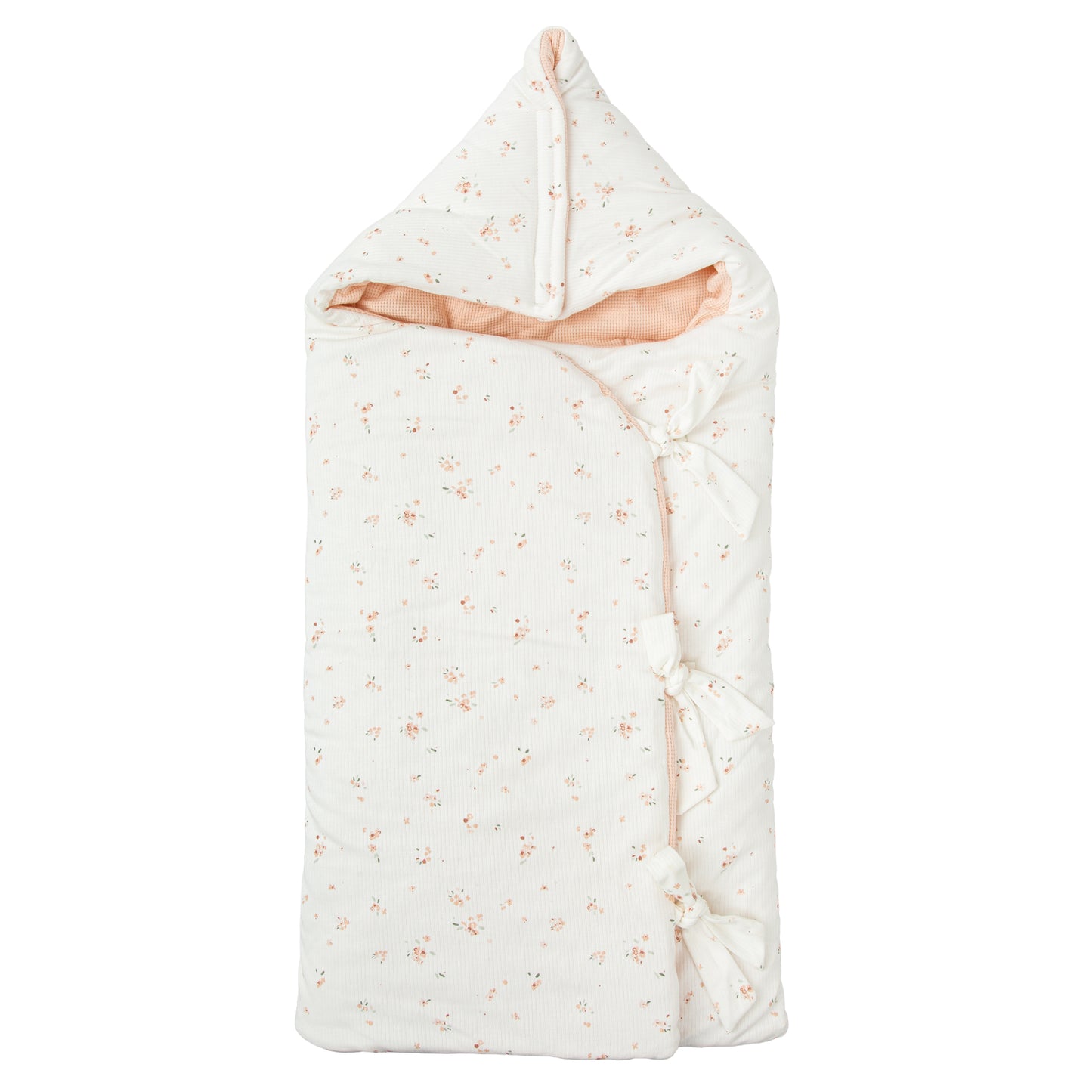 Saco arrullo con capucha Monet Blanco Rosa