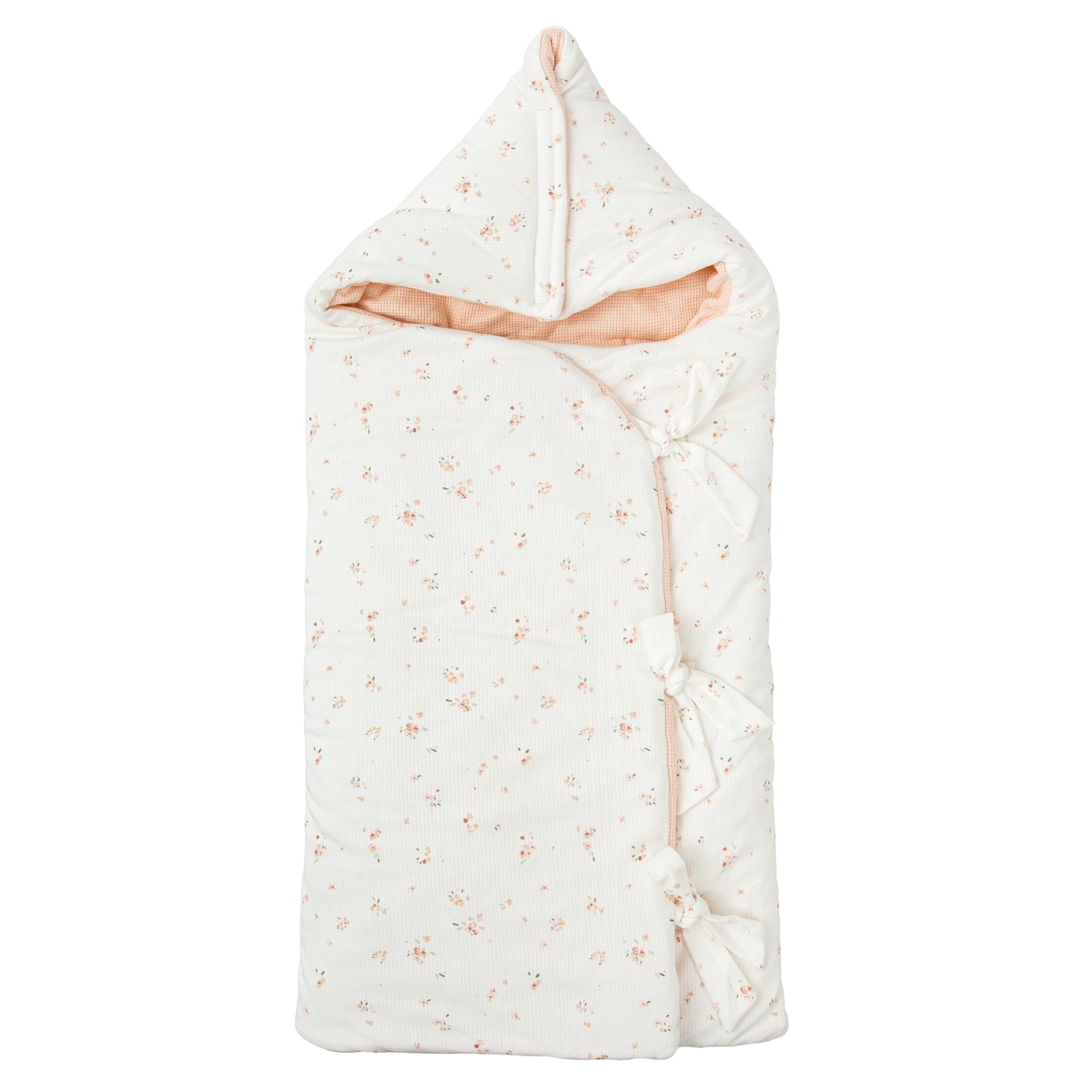 Saco arrullo con capucha Monet Blanco Rosa