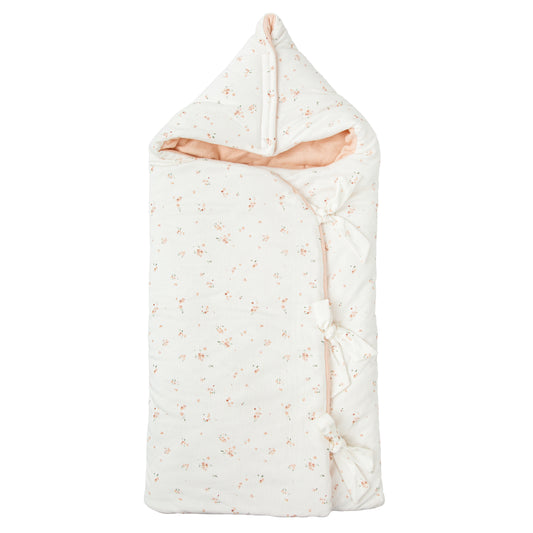 Saco arrullo con capucha Monet Blanco Rosa
