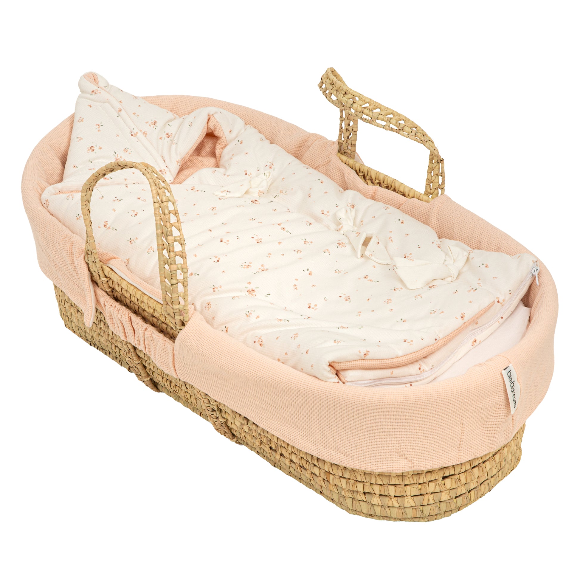 Saco arrullo con capucha Monet Blanco Rosa