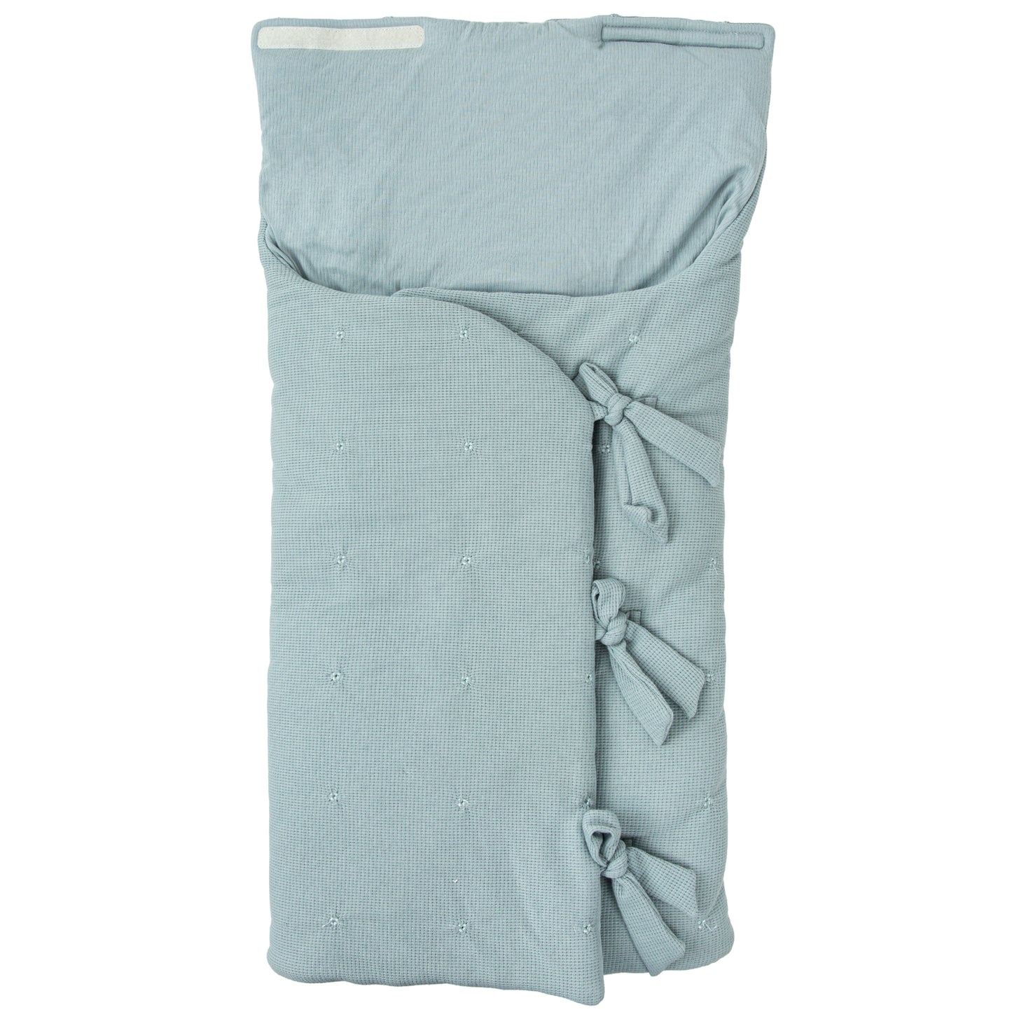 Saco arrullo con capucha Waffle Azul 44x88