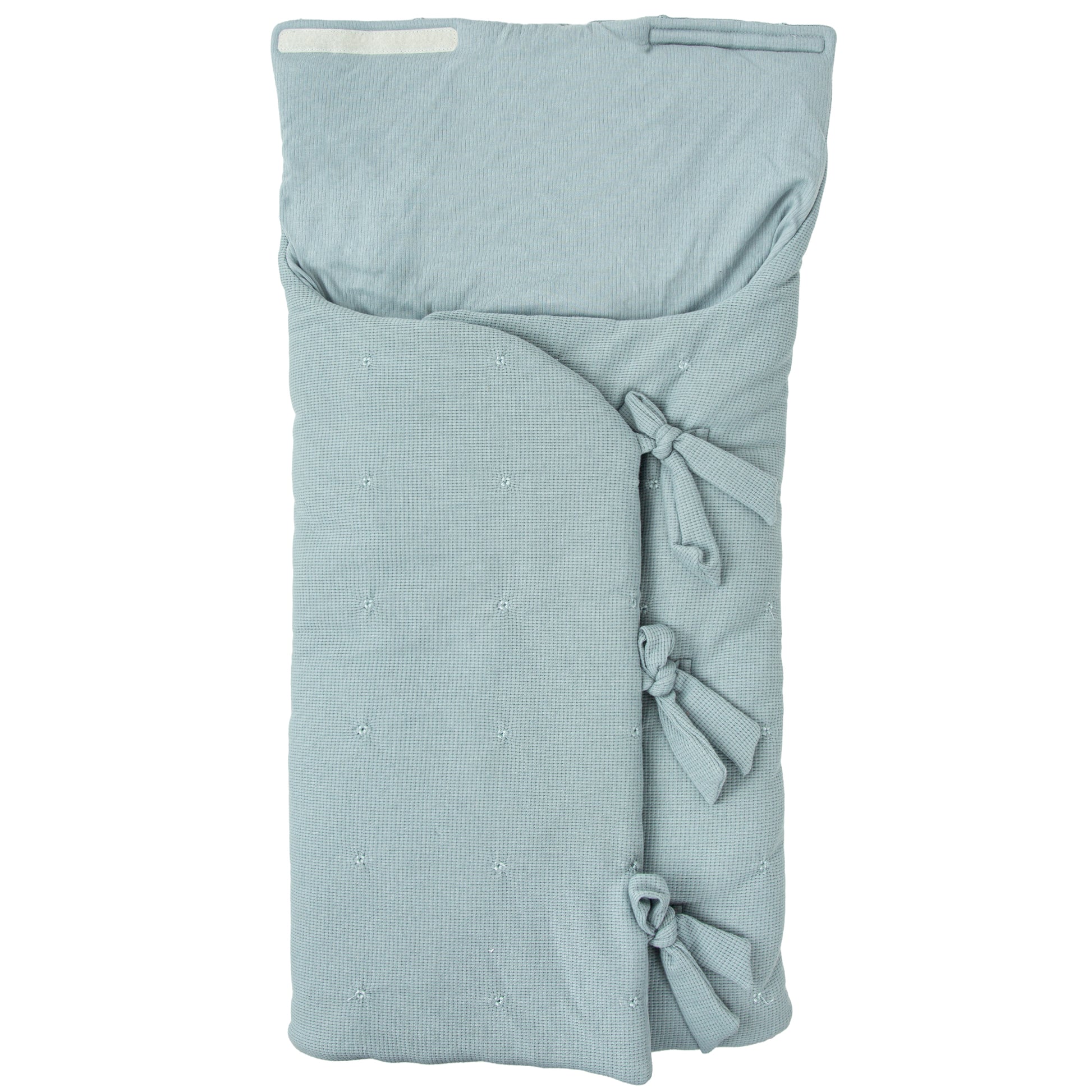 Saco arrullo con capucha Waffle Azul 44x88