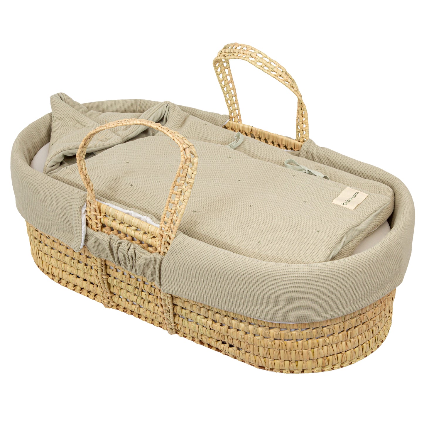 Saco arrullo con capucha Waffle Verde 44x88