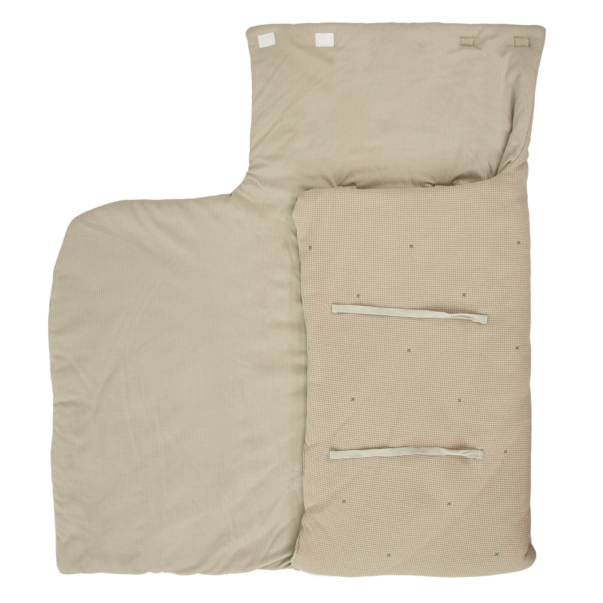 Saco arrullo con capucha Waffle Verde 44x88