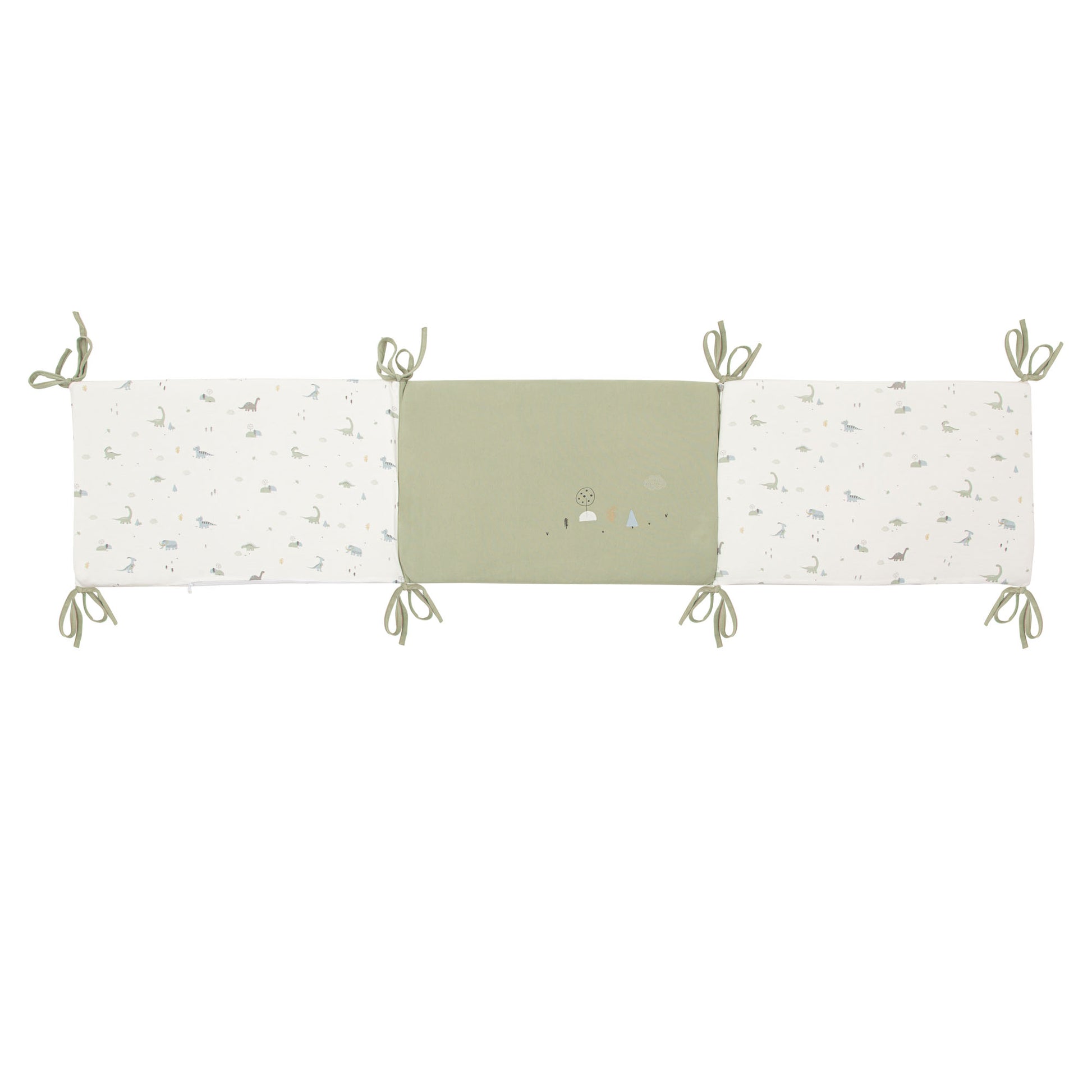 Protector de Cuna Trex Blanco Verde Cuna 60-70 (30x190x3)