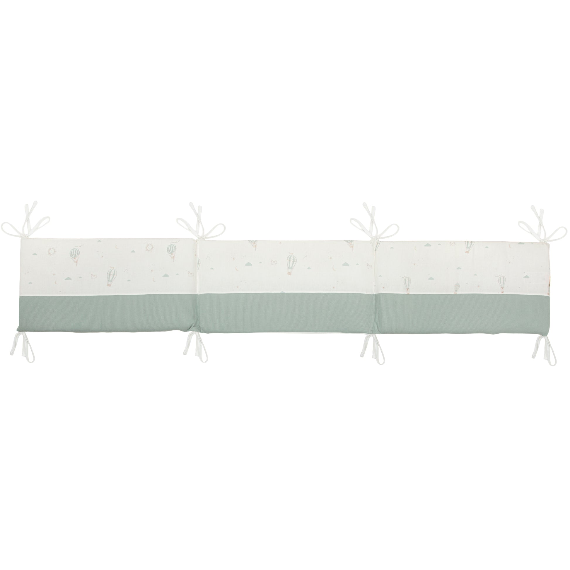 Protector de Cuna Blue Sky Blanco Verde Cuna 60-70 (30x190x3)