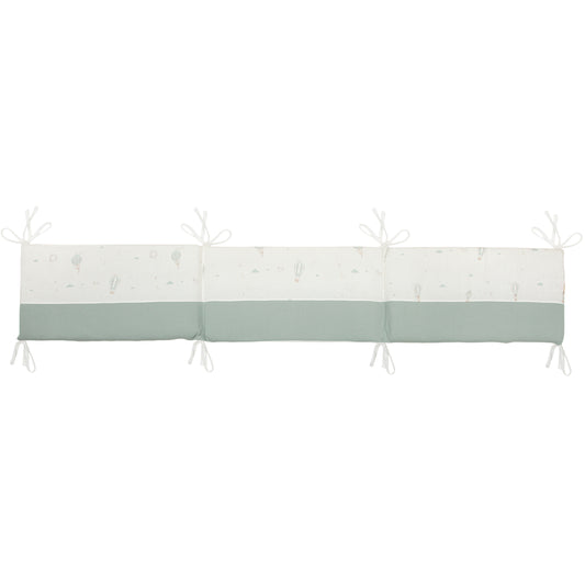 Protector de Cuna Blue Sky Blanco Verde Cuna 60-70 (30x190x3)