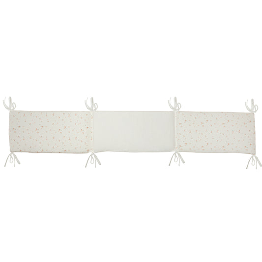 Protector de Cuna Monet Blanco Rosa Cuna 60-70 (30x190x3)
