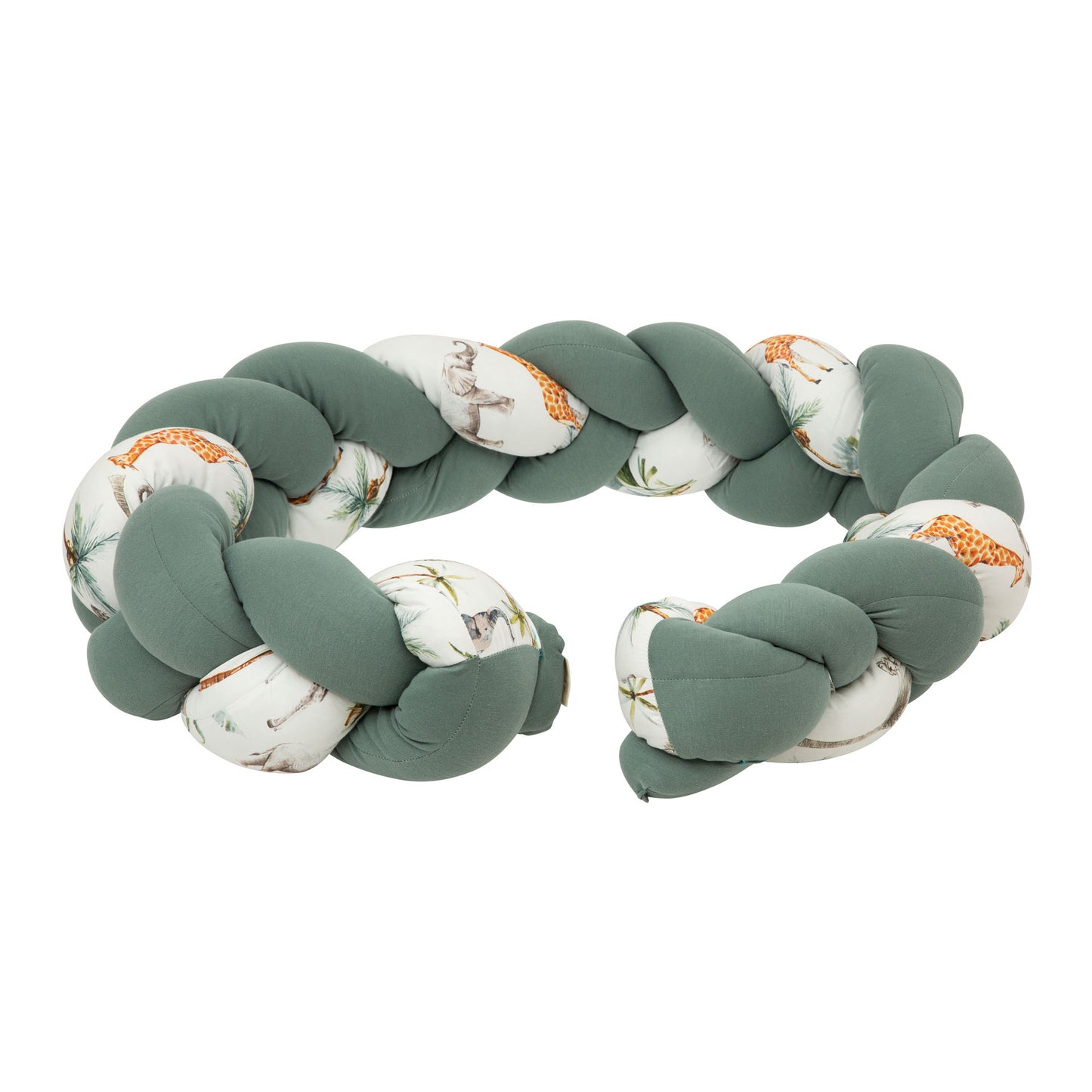 Protector de cuna trenza África Blanco 300 cm