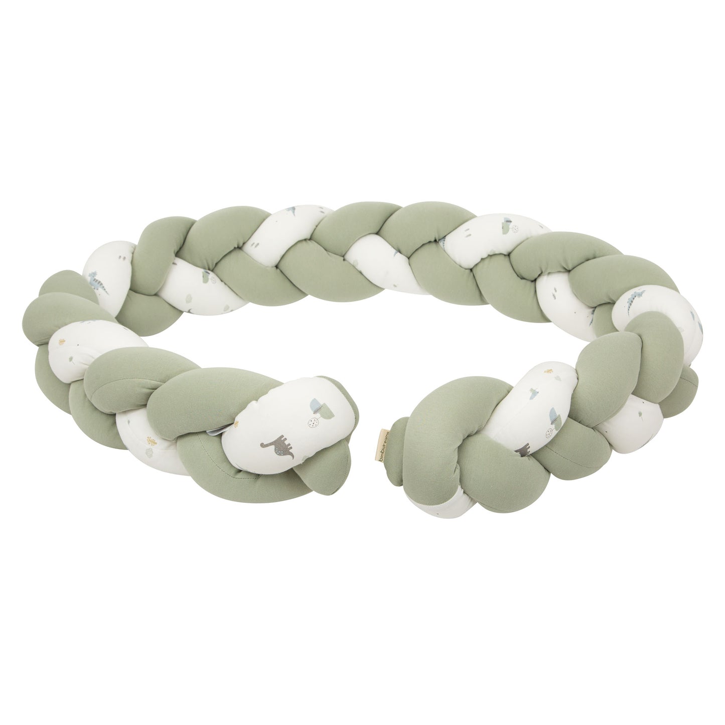 Protector de cuna trenza Trex Blanco Verde 300 cm
