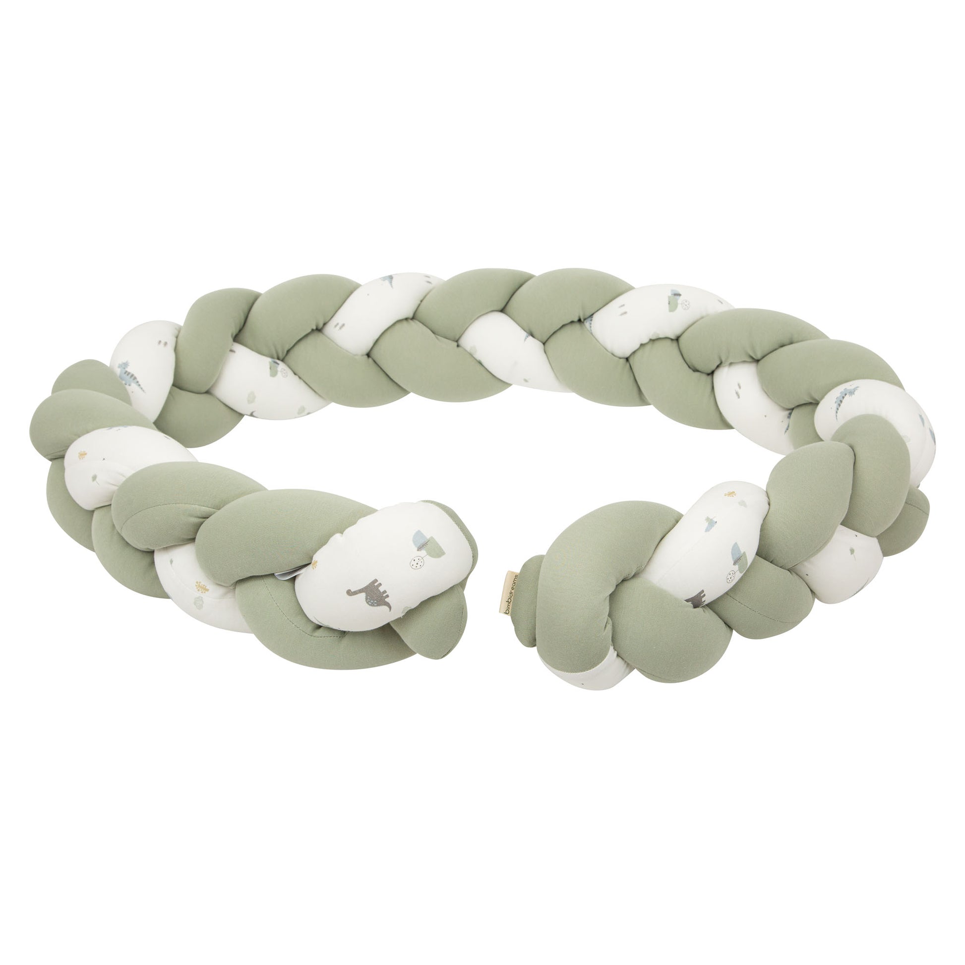 Protector de cuna trenza Trex Blanco Verde 300 cm