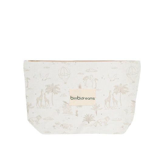 Bolso maternal organizador Noe Blanco Lino 33x22x14