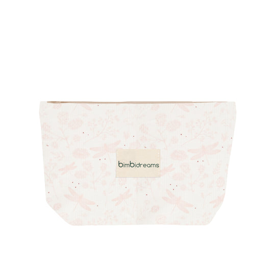 Bolso maternal organizador Dafne Blanco Rosa 33x22x14
