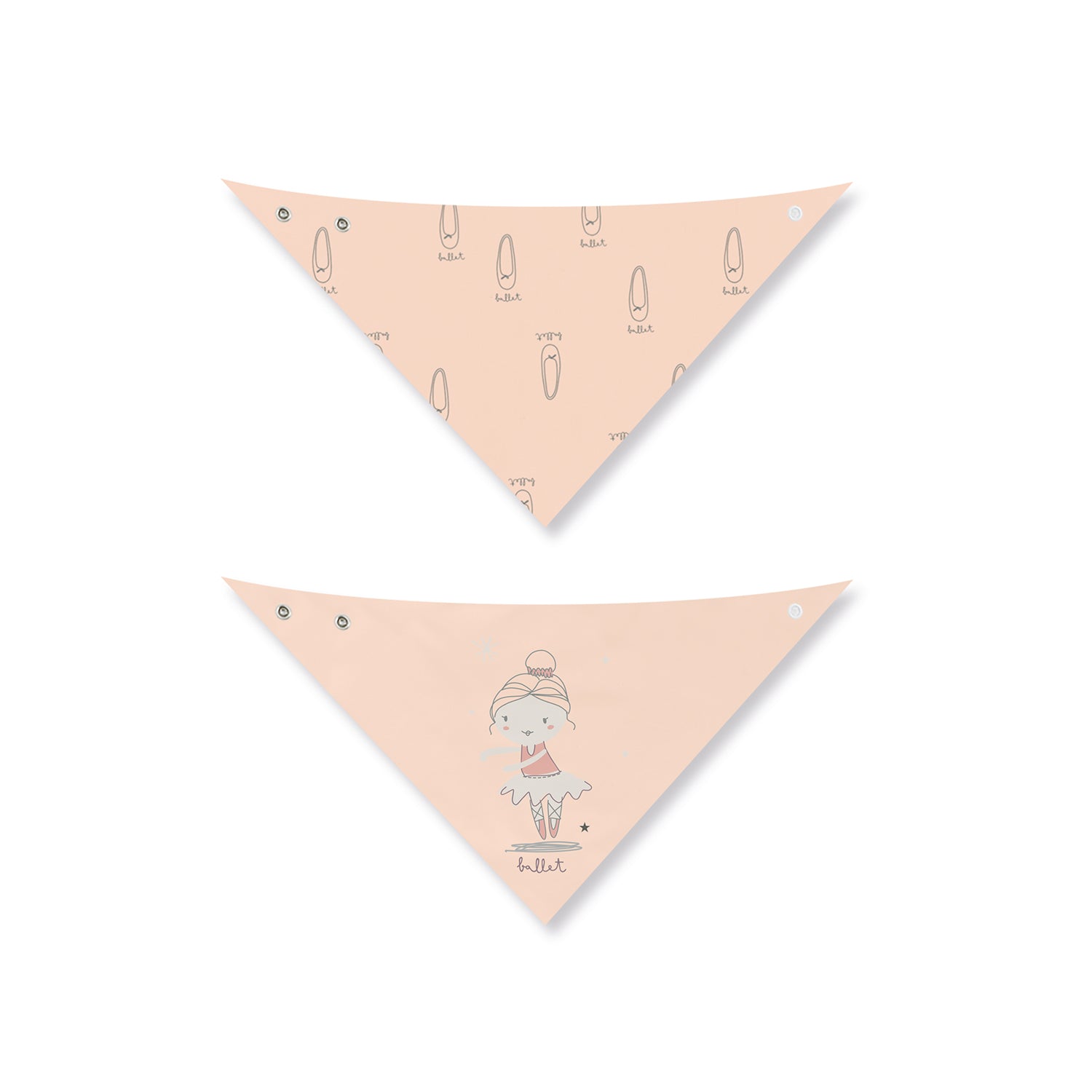 Babero bandana pack 2 Ballet Rosa 43x21