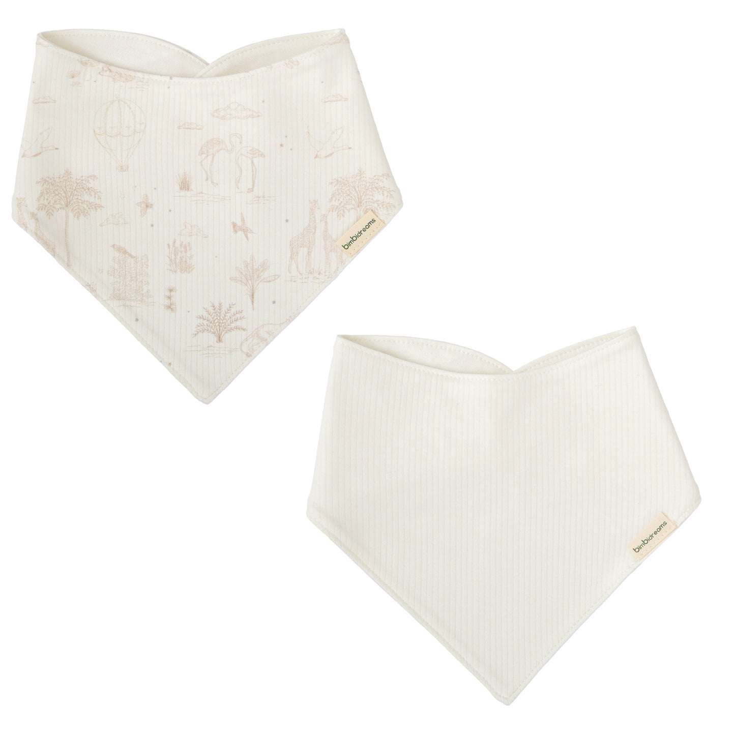Babero bandana pack 2 Noe Blanco Lino 43x21