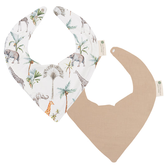Babero bandana pack 2 África Blanco 43x21*
