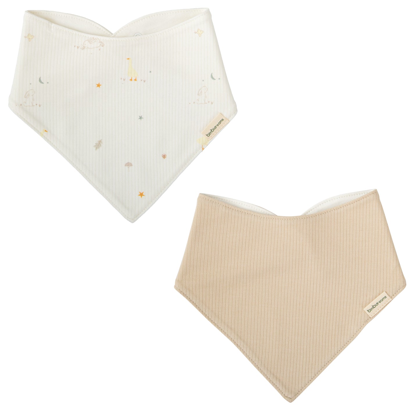 Babero bandana pack 2 Happy Forest Blanco Lino 43x21