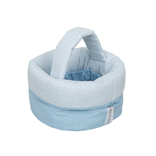 Cesta botellero bebé Lunas Azul 24x24x13