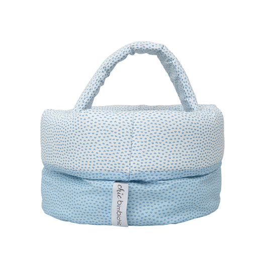 Cesta botellero bebé Lunas Azul 24x24x13 2