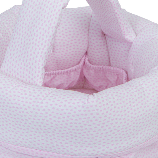 Cesta botellero bebé Lunas Rosa 24x24x13 2