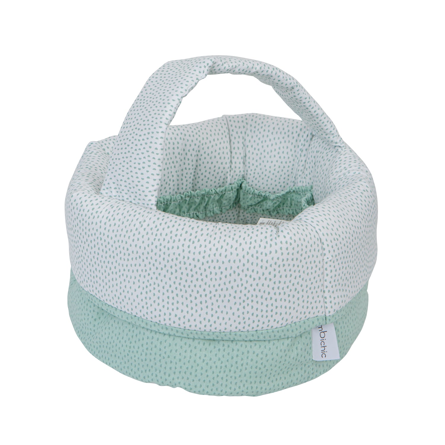 Cesta botellero bebé Lunas Verde 24x24x13