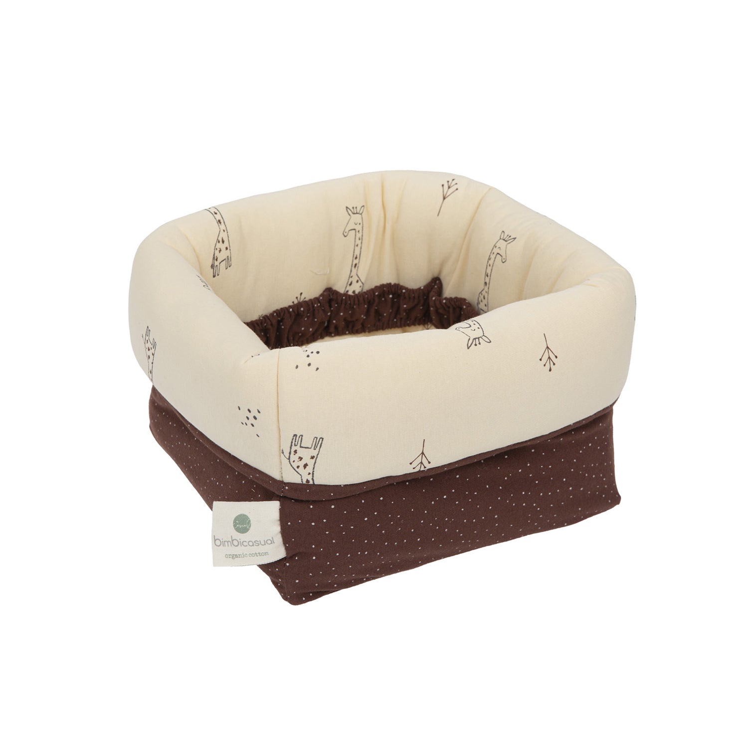 cesta botellero bebé cuadrada  Giraffe Choco 24x24x13