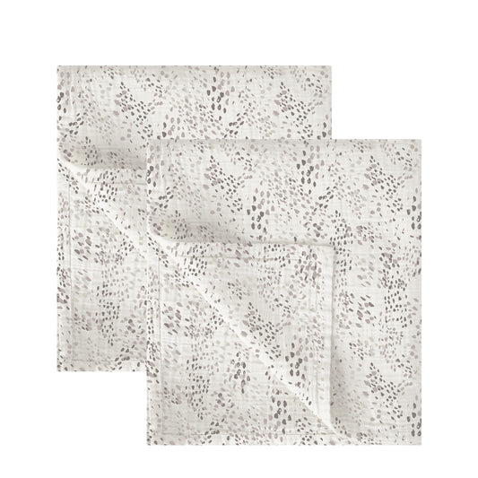 Gasas 100% algodon pack 2 Dots Blanco Lino 60x60